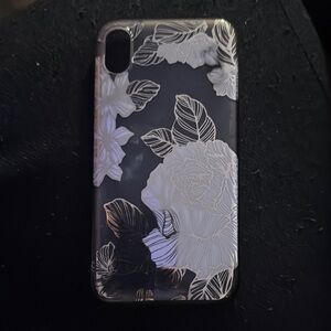iPhone XR Floral Phone Case with Silver Accents